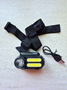 Latarka na głowę ze światłem LED i COB | Chad – V7198-03