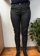 Spodnie woskowane skóropodobne rurki czarne 2nd One rozmiar S 36