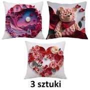 3 sztuki. Poszewki na poduszki 45x45 cm.