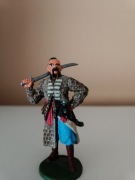 Figurka Kozaka 17 wiek pomalowana 1-32 biały metal 