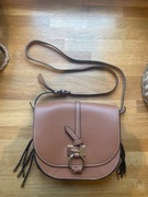 Zara brązowa torebka listonoszka kółko camel 