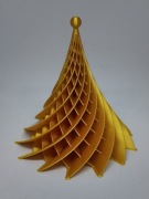 Złota Świąteczna Choinka 15cm wysokości - nowoczesna dekoracja BN016