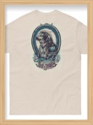 Ciemno-Szary Wilk - T-shirt - Nadruk z tyłu 