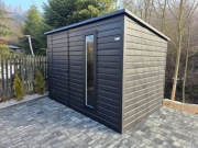 Domek narzędziowy/ogrodowy 3x2 CZARNY, GRAFIT, OKNO 40x170, PROFIL