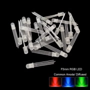 Dioda LED RGB 5mm WA okrągła matowa dyfuzyjna wspólna anoda