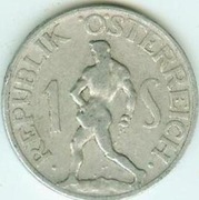 AUSTRIA 1 SCHILLING 1946 - stan prawie menniczy