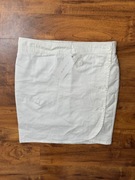 Biała bawełniana spódnica z guzikami do kolan spódniczka Amisu rozmiar 38 M