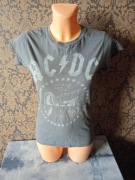 szara koszulka z nadrukiem ac dc 