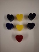 Serduszka ozdobne z wosku sojowego