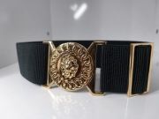 Pasek Damski Różowy Guma z Klamrą Lew 6 CM
