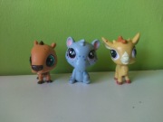Littlest Pet Shop LPS trzy figurki zestaw 9
