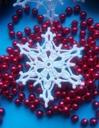 Piękna szydełkowa gwiazdka śnieżynka ozdoba