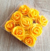 Sztuczne kwiaty papierowe RÓŻE do stroików,średn.4,5 cm, 9 szt.- 4,90 zł