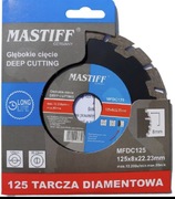 Tarcza diamentowa segmentowa 125x22,2     FIRMY:   MASTIFF