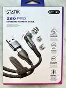 Statik 360 Pro, kabel magnetyczny 2m (Lightning, USB), ładowanie+dane