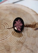 Pierścionek z suszonym kwiatkiem 