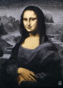 Obraz z gwoździ mona lisa 