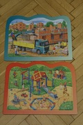 Zestaw puzzli nieregularne kształty 2x35el Plac zabaw Budowa Playtive WWA