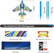 Latawiec samolotowy dla dzieci i dorosłych, łatwy do latania,  