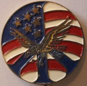 USA - ORZEŁ AMERYKAŃSKI i FLAGA - PRZYPINKA