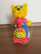 Zabawkowy telefon Pociąg z kotem na kółkach