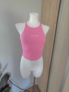 Nowy crop top O’La Voga M różowy, bokserka, bawełna prążkowana, lato