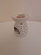 Kominek ceramiczny z woskiem o zapachu kawy