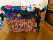 Wyściółka/wsad/materiał do koszyka rowerowego styl folk