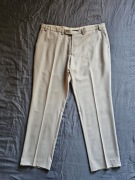 Sunwill spodnie eleganckie beżowe XXL W44 W46 wełna smart casual premium