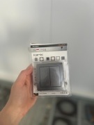 ŁĄCZNIK SCHODOWY PODWÓJNY KARLIK DECO GRAFIT MAT włącznik