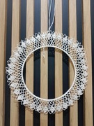 Ażurowy wianek, ozdoba na drzwi lub okno, handmade, łapacz snów