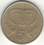 Cypr 5 centów cents 1991 22 mm nr 2