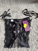 sexowne koronkowe majtki,otwarte,wiazanie,kokardy.