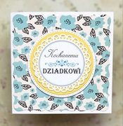 Kartka  na Dzień Dziadka ręcznie robiona, z kopertą