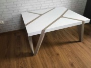 PROMOCJA! Stolik kawowy industrialny loft biały 