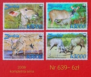 Znaczki fauna:639: zwierzęta, ssaki- Zambia 2008r **