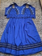 Szafirowy strój góralski 