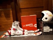 Narty,buty Rossignol,kask Salomon,gogle dziewczęce