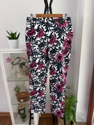 Nowe bawełniane spodnie we wzory floral print 38 M