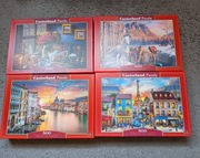 zestaw puzzli 500 el. 4 sztuki konie Paryż Wenecja Castorland