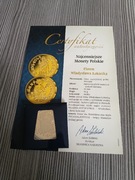 Floren Władysława Łokietka platerowany złotem