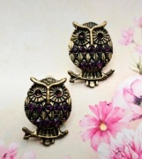 Sowy sówki artystyczne kolczyki ptaki ptaszki Fashion Jewelry vintage 