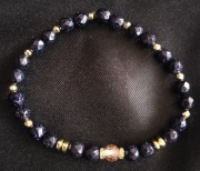 Bransoletka z nocą Kairu, hematytem i cyrkonią 