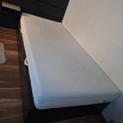 Łóżko NORDLI + materac ABYGDA + zagłówek z IKEA