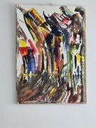 Obraz malowany na płótnie hand made tematyka " Życie " 50x70 