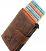 Skórzany portfel Fa.Volmer Brąz z Etui Doda