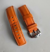 Pasek do zegarka Hirsch Carbon Orange 22 mm pomarańczowy 