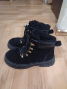 Botki czarne z futerkiem