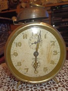 Stary budzik przedwojenny KOMET Czechosłowacja lata 30te sprawny 