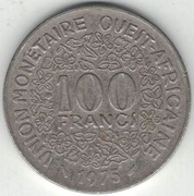 Afryka Zachodnia (BCEAO) 100 franków 1975 - 26 mm - nr 1